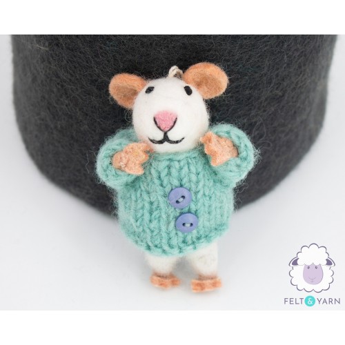 10cm Felt Mice Christmas Tree Ornaments