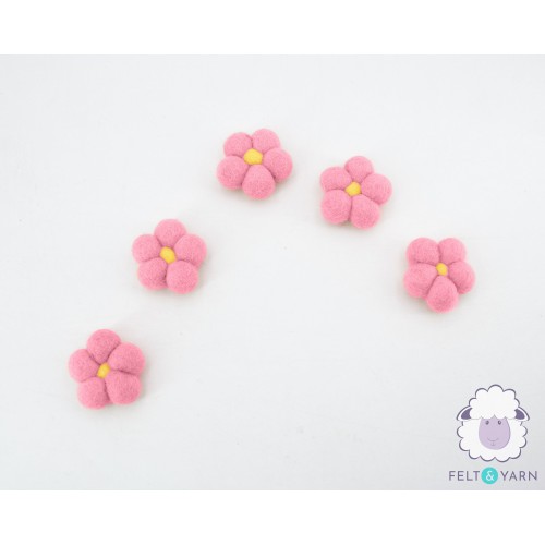 4cm Mini Felt Ball Flowers