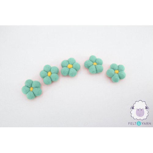 4cm Mini Felt Ball Flowers