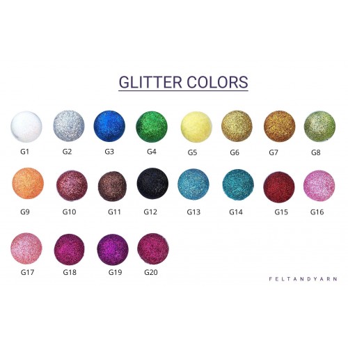 2.5cm Felt Glitter Balls | Wholesale Glitter Felt Balls