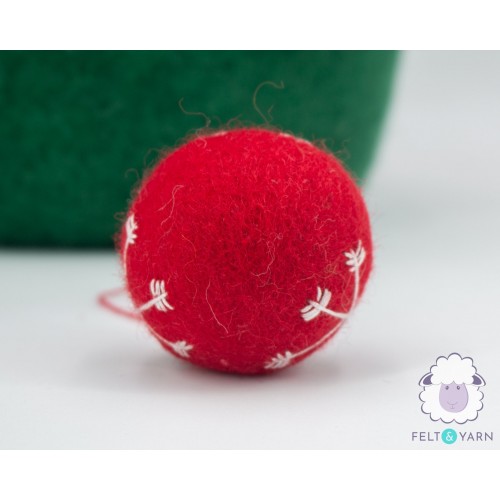 5cm Christmas Felt Snowflake Ball