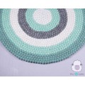 Green six-layer Felt Ball Rug