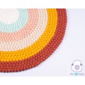 Six-layer Orange Rainbow Felt Ball Rug