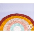 Six-layer Orange Rainbow Felt Ball Rug