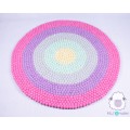 Five-layered Rainbow Felt Ball Rug