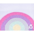 Five-layered Rainbow Felt Ball Rug