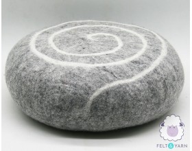 40x15cm Wool Felt Pouf |...