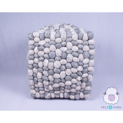 40cm Wool Felt Stone Stool | Wool Felt Pebble Stool