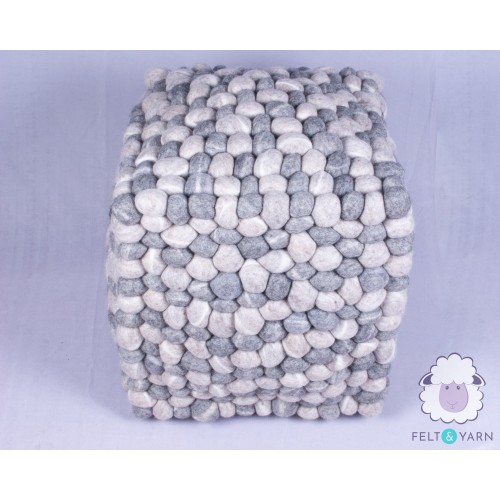 40cm Wool Felt Stone Stool | Wool Felt Pebble Stool