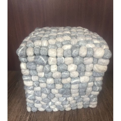 40cm Wool Felt Stone Stool | Wool Felt Pebble Stool