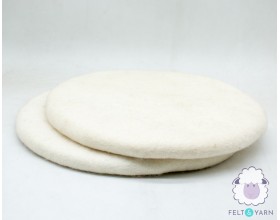 White Wool Felt Seat Pads