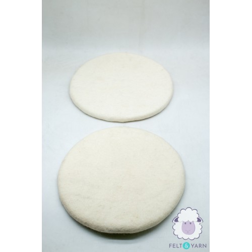 White Wool Felt Seat Pads