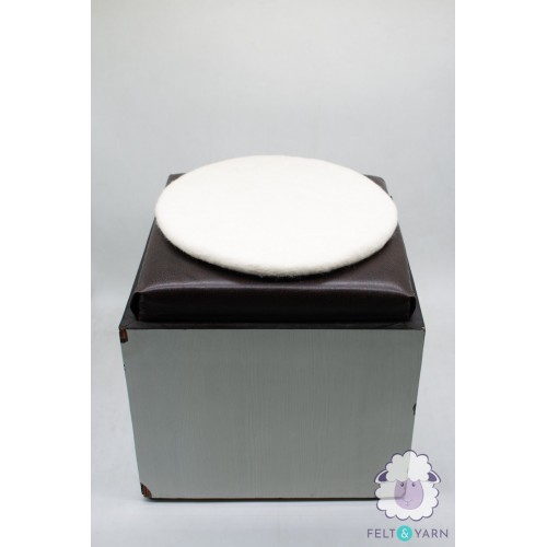 White Wool Felt Seat Pads