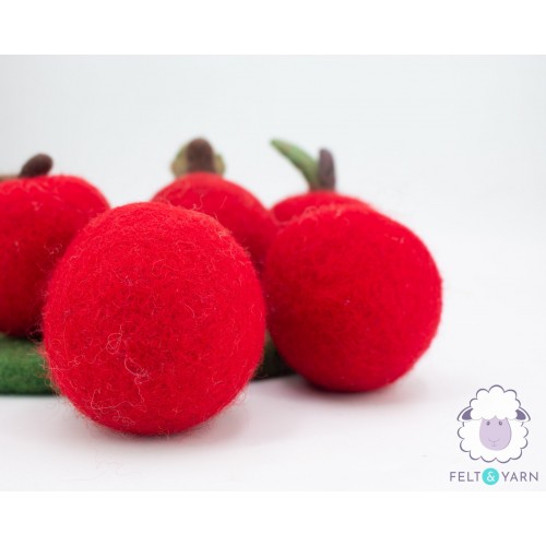 Wool Felt Red Apple