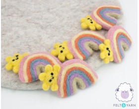 7x6cm Sunshine Felt Rainbow
