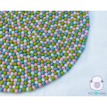 Cool Tone Green Blue Felt Ball Rug