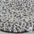 Brown and Grey Round Felt Ball Rug