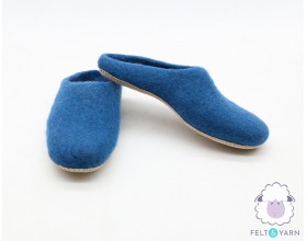 Shop Blue Handmade Wool Felted Slippers Free Shipping Felt and Yarn