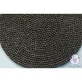 Black Felt Ball Rug