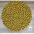 Vibrant Color Felt Ball Rug