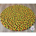 Vibrant Color Felt Ball Rug