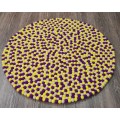 Three Color Felt Ball Rug