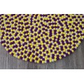 Three Color Felt Ball Rug