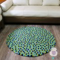 Blue Green Combo Felt Ball Rug