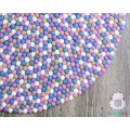 Cotton Candy Round Felt Ball Rug