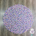 Cotton Candy Round Felt Ball Rug