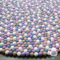 Cotton Candy Round Felt Ball Rug