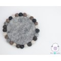 10cm Round Wool Felt Sheet Coaster Collection