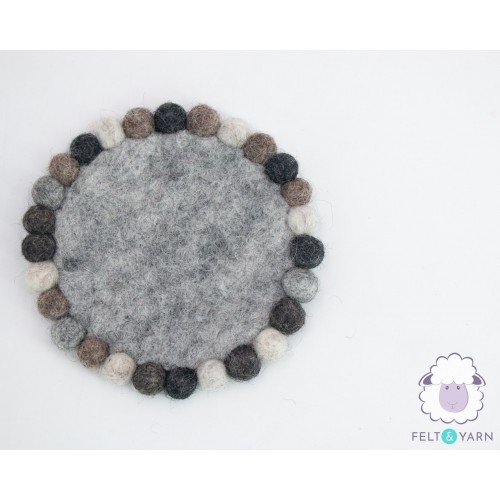 10cm Round Wool Felt Sheet Coaster Collection