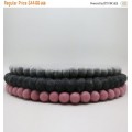 Black Pink Grey Felt Ball Rug