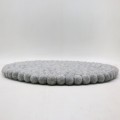 Black Pink Grey Felt Ball Rug