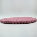 Black Pink Grey Felt Ball Rug