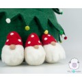 Needle Felted Gnomes for Christmas Celebration - Felt & Yarn
