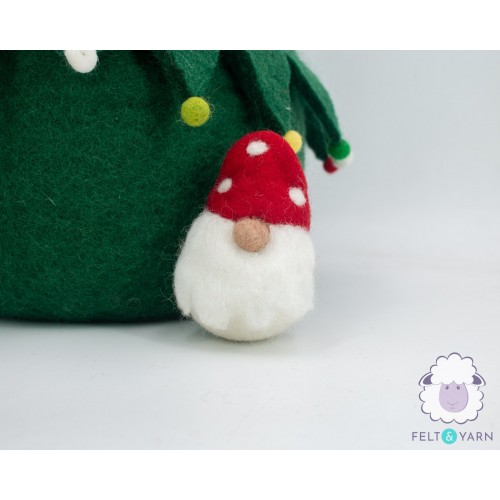 Christmas Felt Gnomes with Red Polka Dot Hat