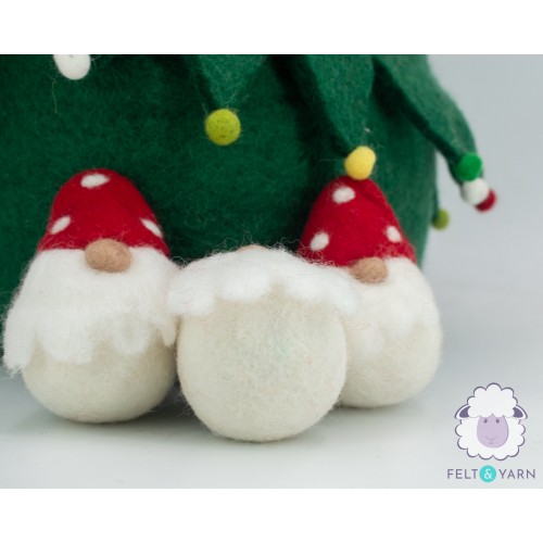 Christmas Felt Gnomes with Red Polka Dot Hat