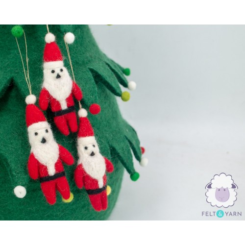 13x5cm Christmas Felt Red Hat Santa Claus