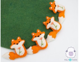Felt Orange Cute Mini Fox for Home Décor - Felt & Yarn