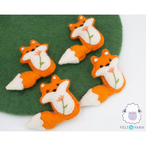 7cm Orange Cute Mini Felt Fox