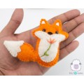 7cm Orange Cute Mini Felt Fox