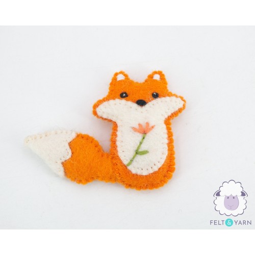 7cm Orange Cute Mini Felt Fox