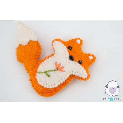 7cm Orange Cute Mini Felt Fox