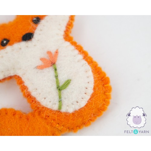 7cm Orange Cute Mini Felt Fox