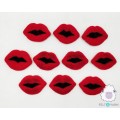 Red Plump Felt Valentine Lips for Loved Ones - Felt & Yarn