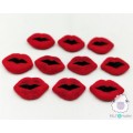 6.5cm Red Plump Felt Valentine Lips