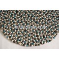 Monotone Color Felt Ball Rug for Home & Office - Felt & Yarn Monotone Color Felt Ball Rug for Home & Office - Felt & Yarn