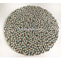 Monotone Color Felt Ball Rug